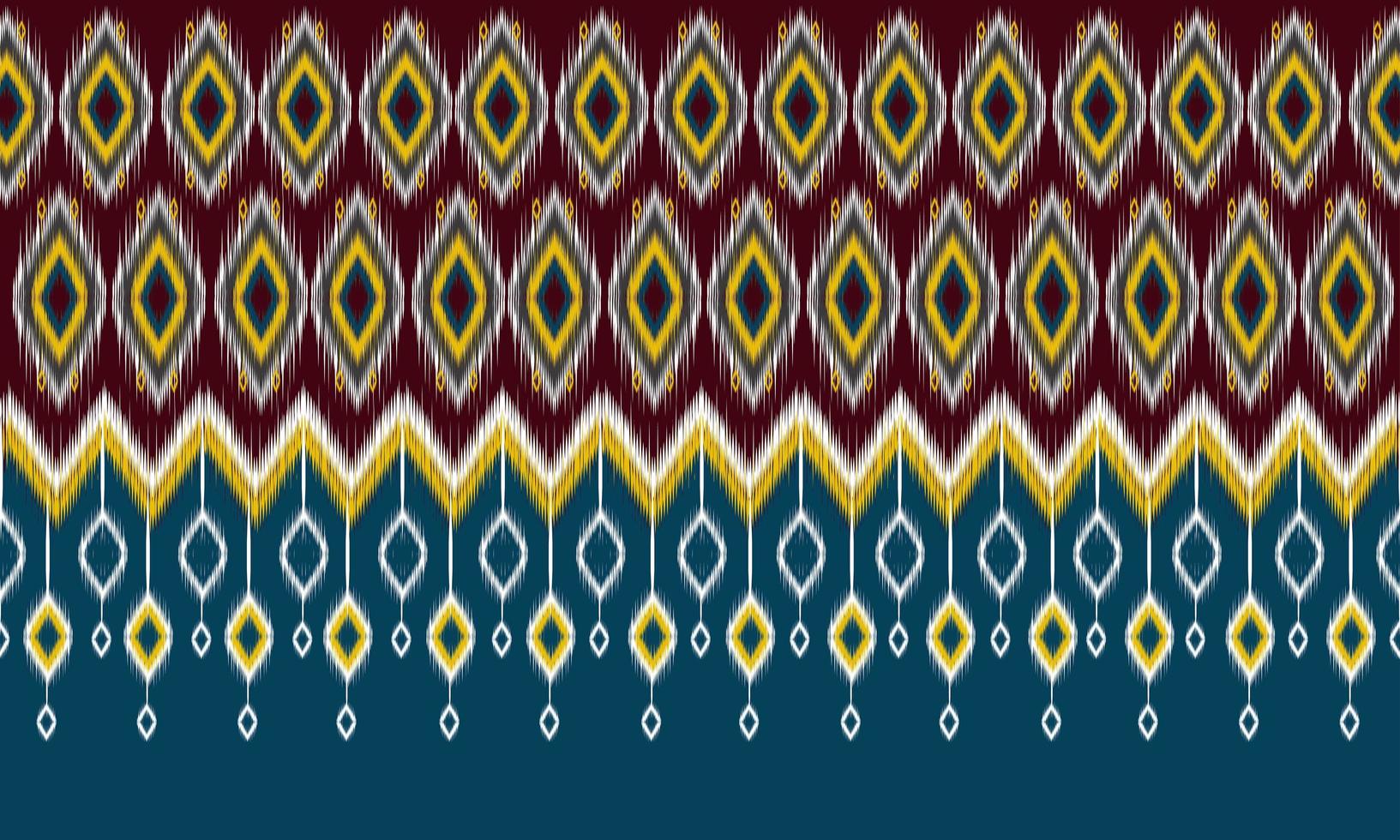 Geometric ethnic oriental ikat pattern traditional Design for background,carpet,wallpaper,clothing,wrapping,Batik,fabric,Vector illustration.embroidery style. vector