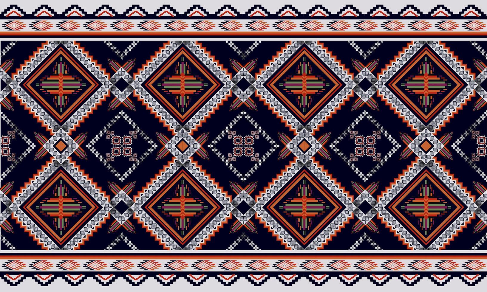 patrón étnico geométrico oriental. patrón sin costuras. diseño para tela, cortina, fondo, alfombra, papel tapiz, ropa, envoltura, batik, tela, ilustración vectorial. patrón de orzuelo vector