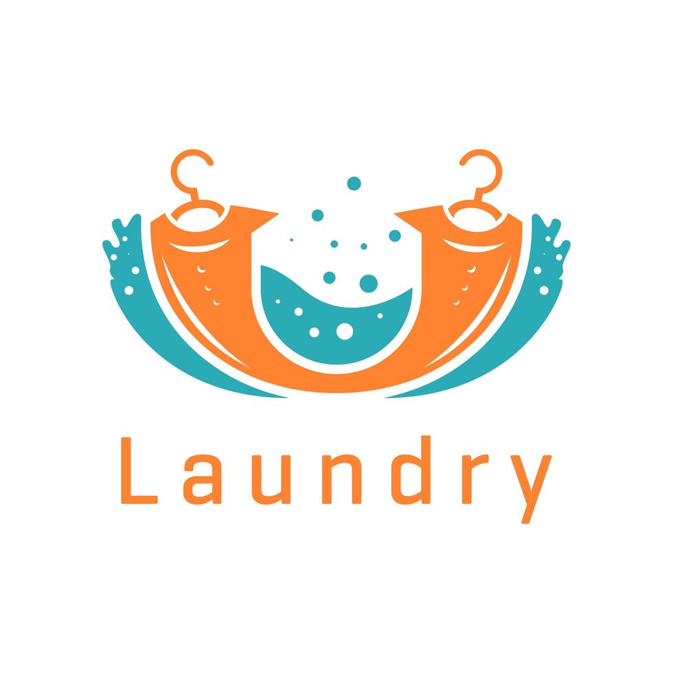 diseño de logotipo de lavandería vector