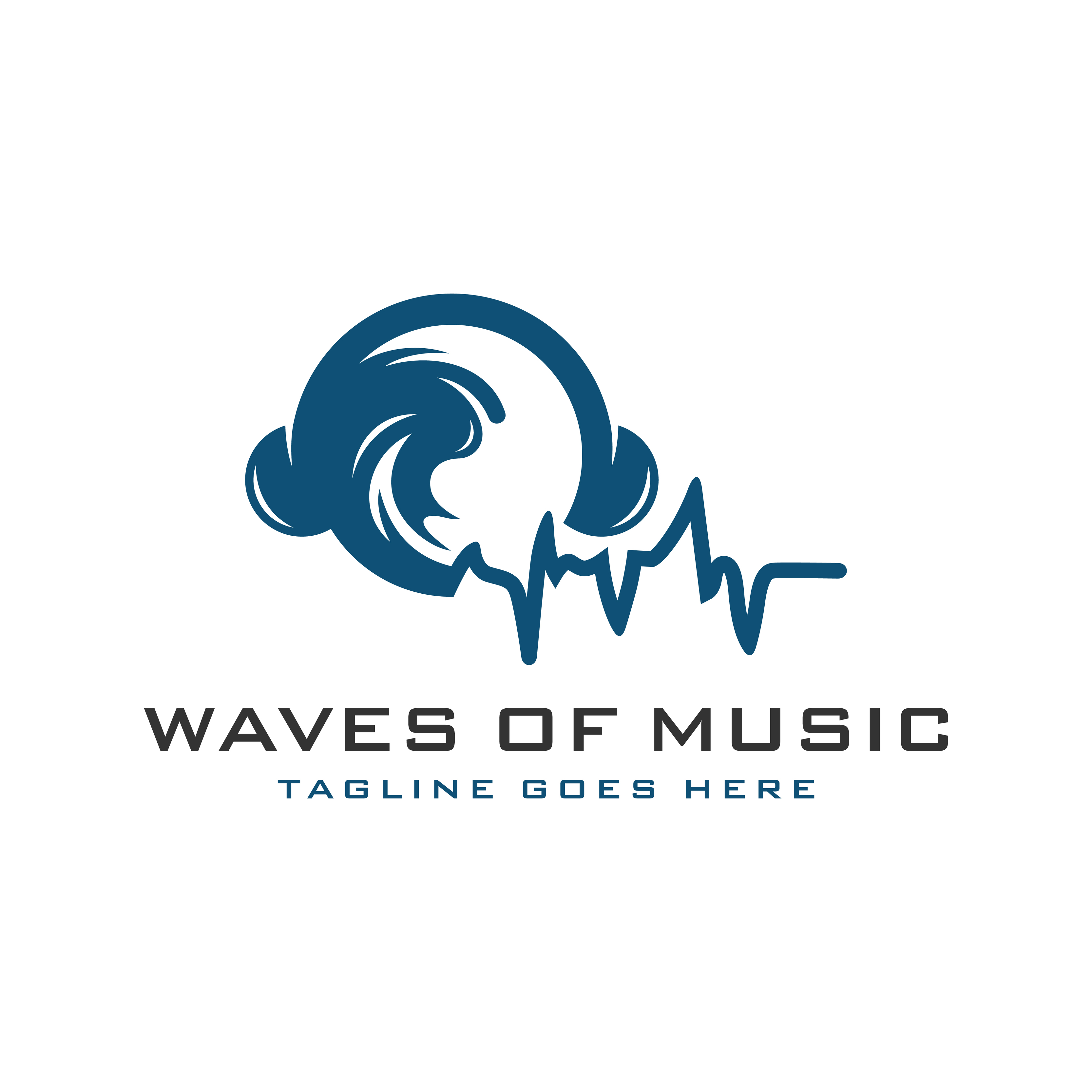 Sea Wave Music Logo 5008800 Vector Art at Vecteezy