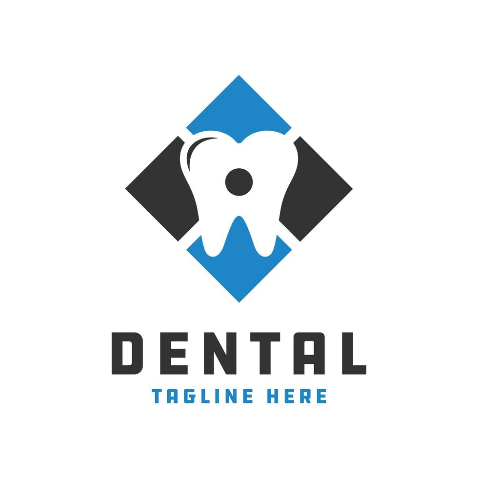 logotipo moderno de salud dental vector