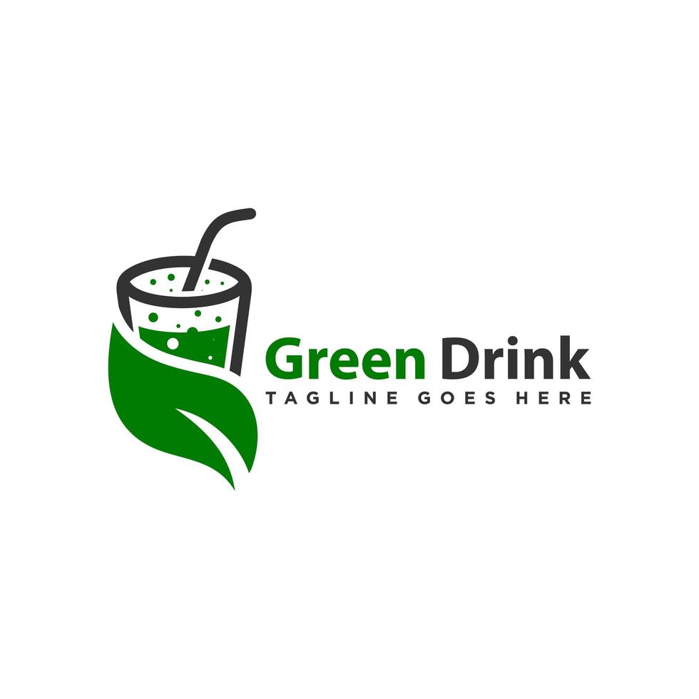 natural health drink modern logo vector