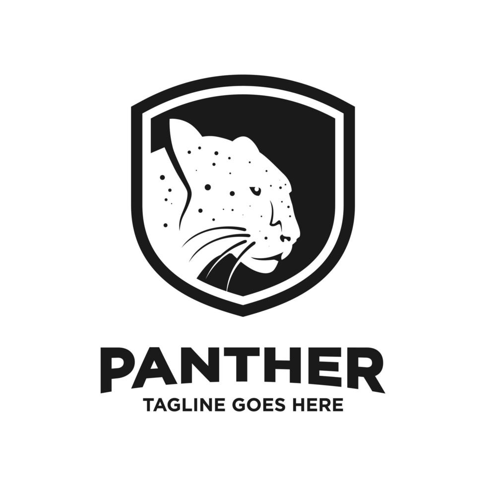plantilla de diseño de logotipo de pantera negra vector