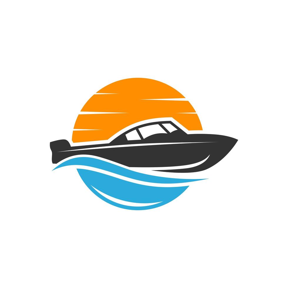 modern fast ship logo vector