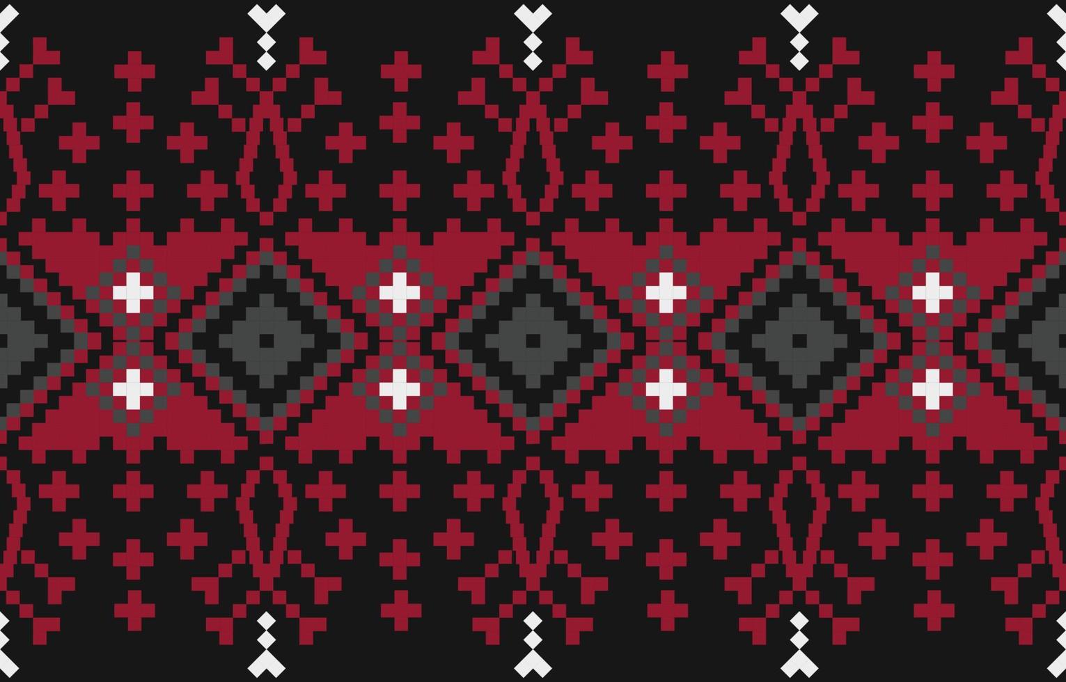 Embroidered cross-stitch pattern. Palestinian national seamless ornament Print vector