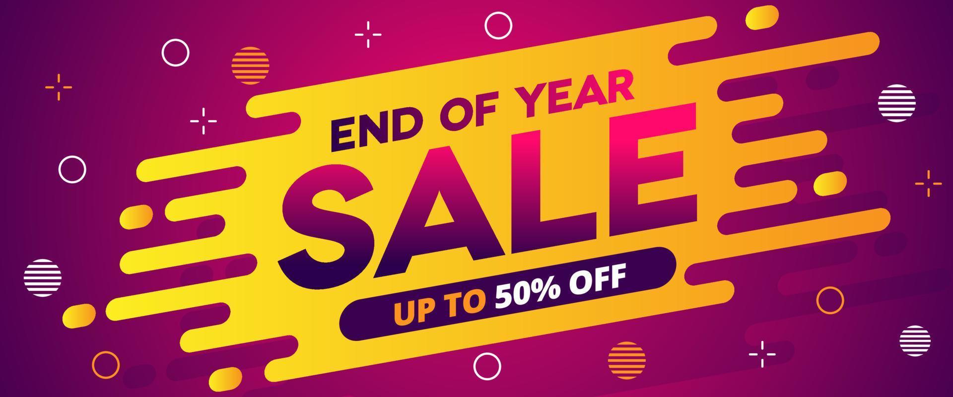 printend of year sale banner vector con fondo de espacio de copia para promoción de productos y publicidad