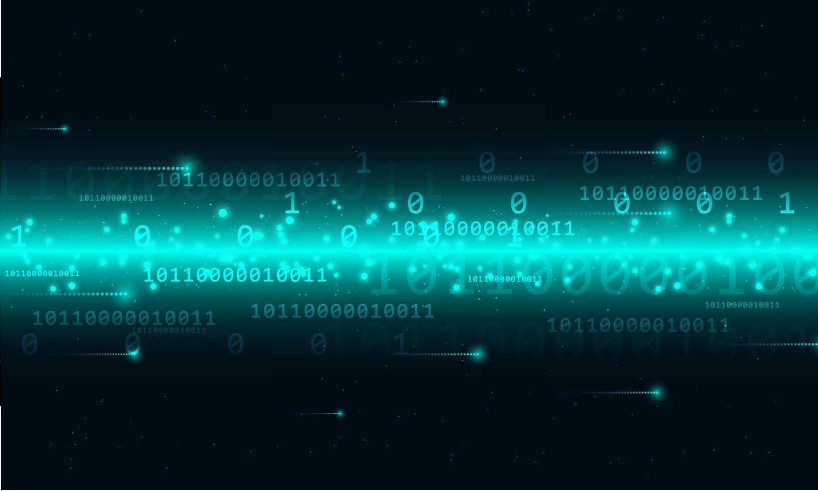 Conexión de datos digitales en el espacio azul, concepto de fondo de tecnología abstracta. vector