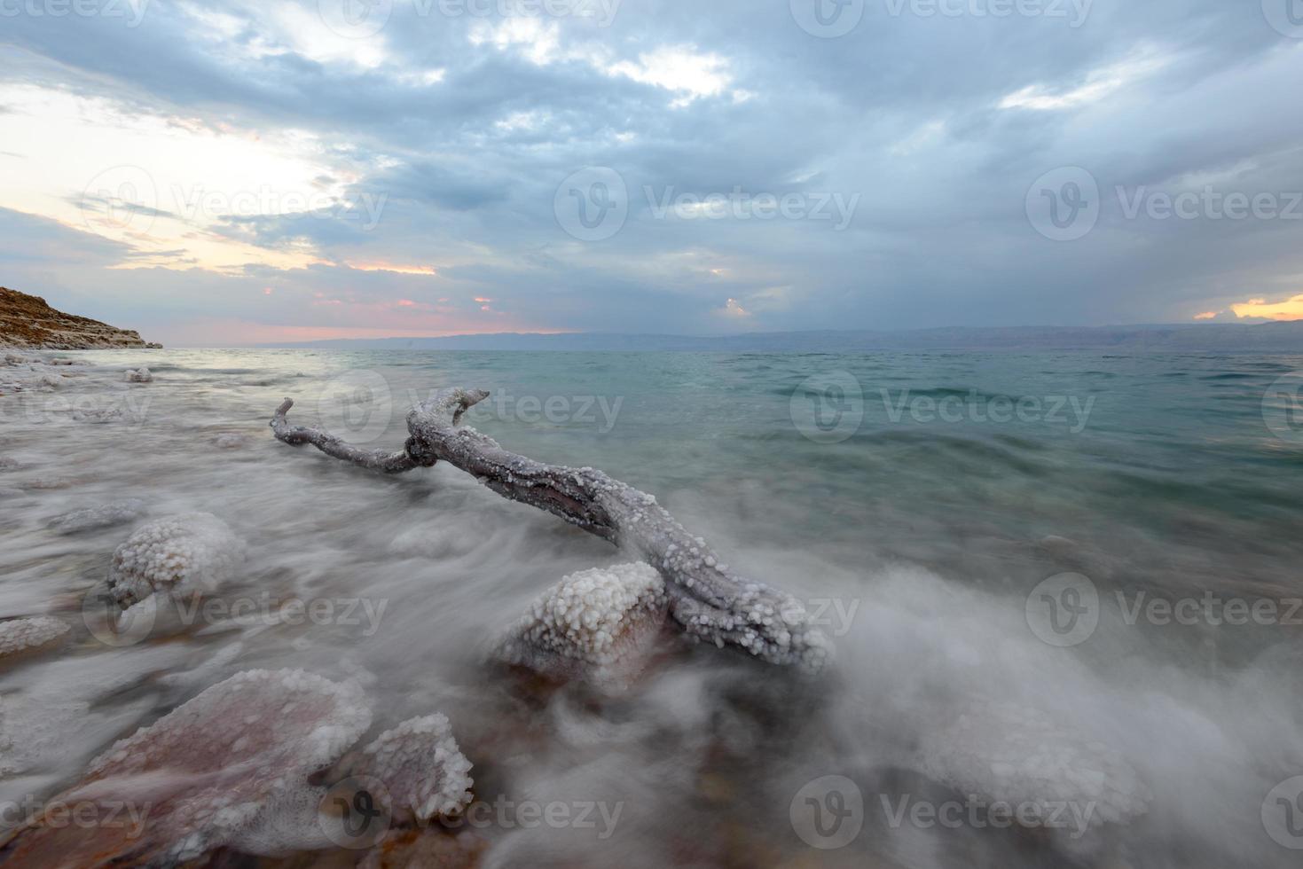 Dead sea sunset photo