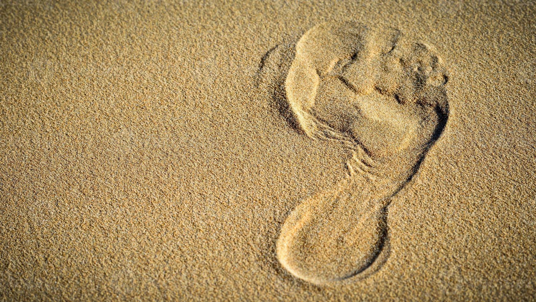 One step on sand photo