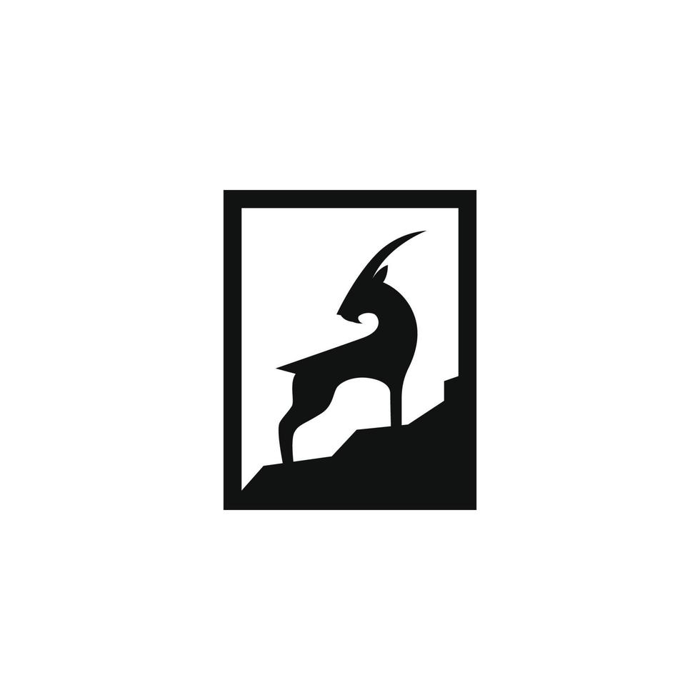 diseño de vector de logotipo de cabra