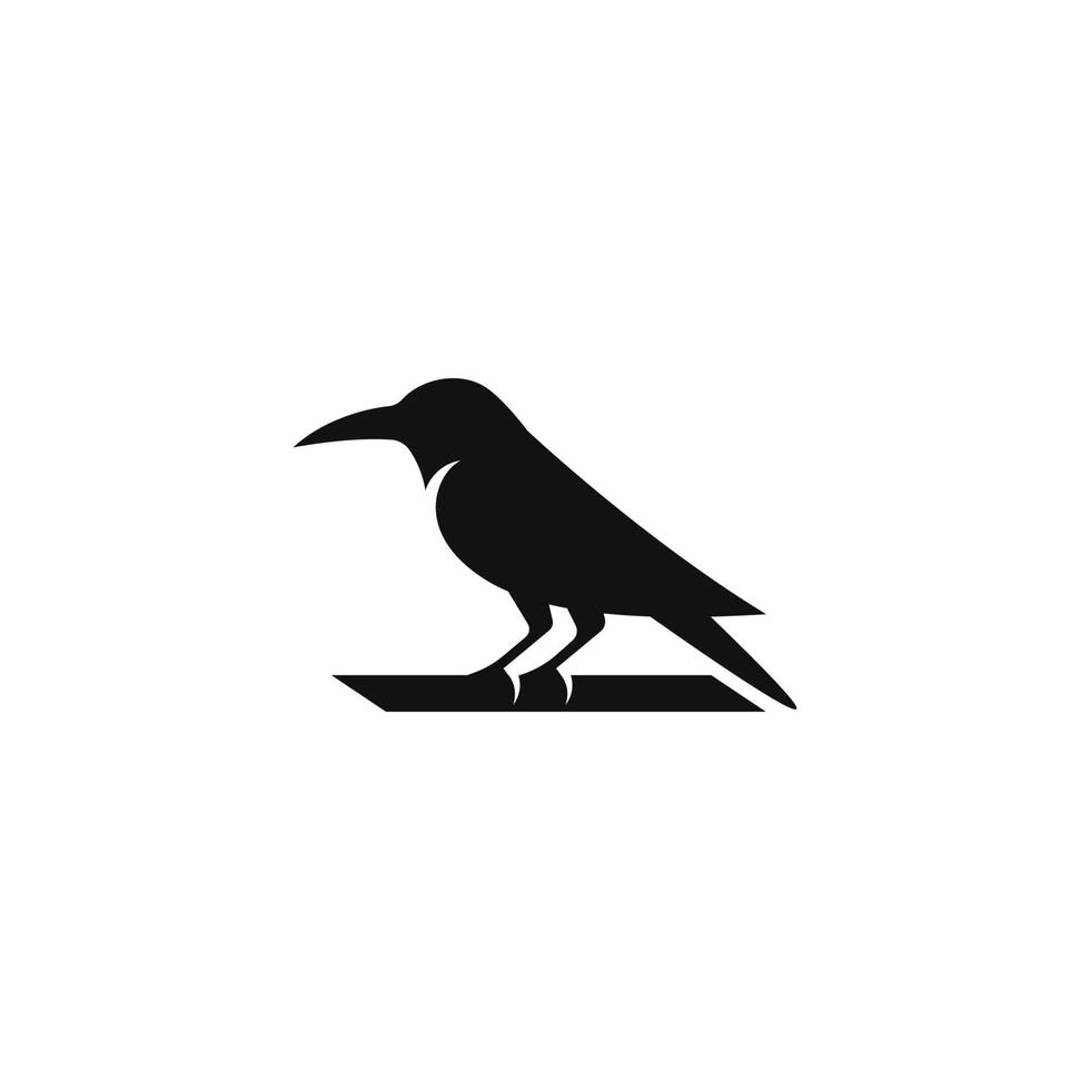 crow logo vector design