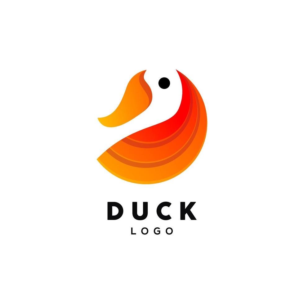 vector de diseño de logotipo de pato
