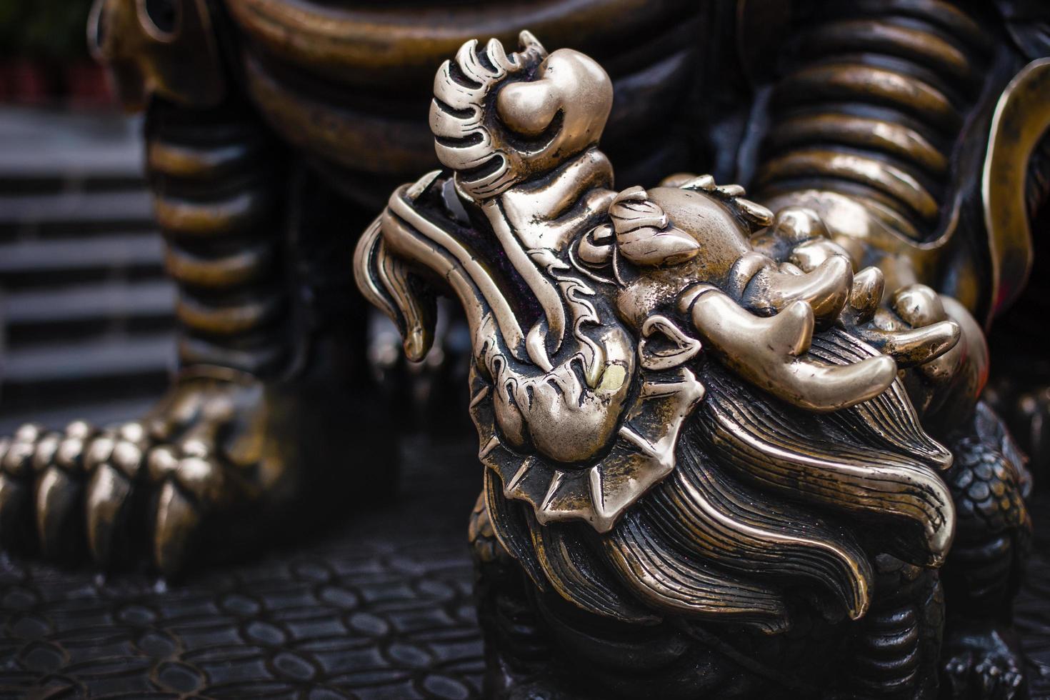 Giant golden Chinese dragon photo