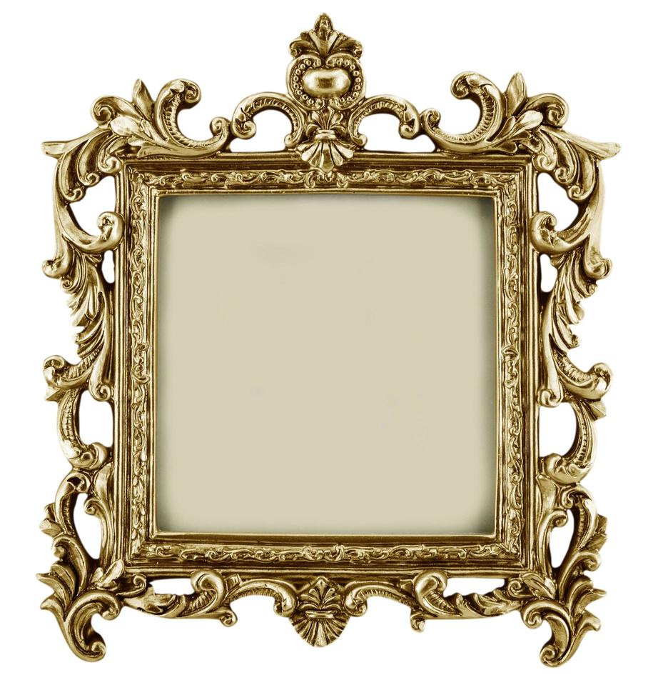 antique frame isolated on white background photo