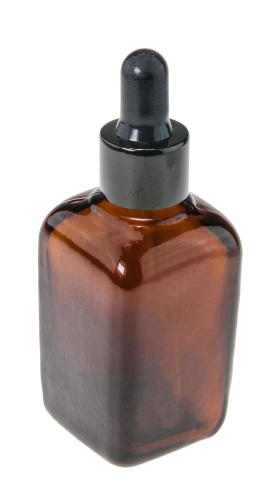 Brown glass bottle chemical skin. photo