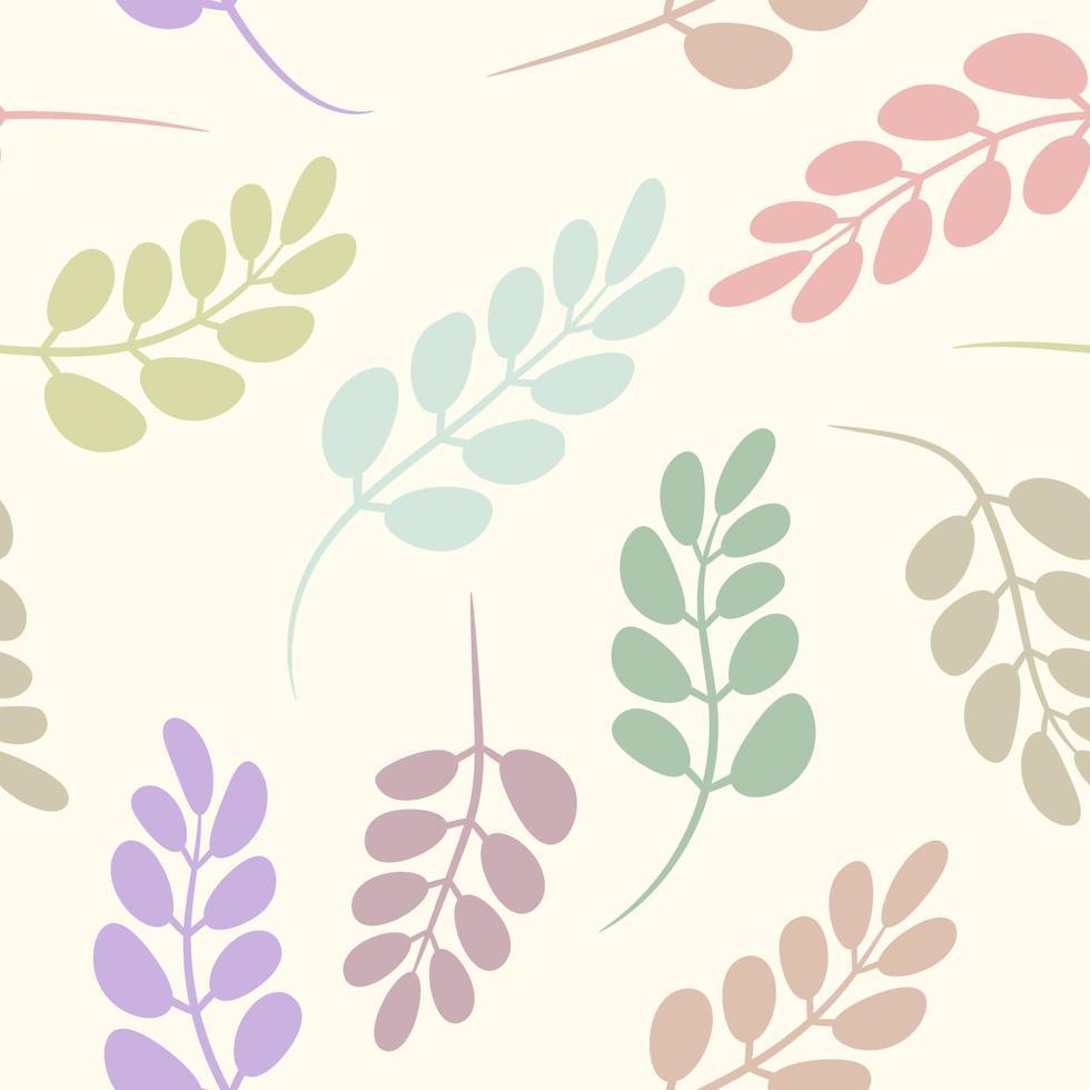 Leaf pattern background vector