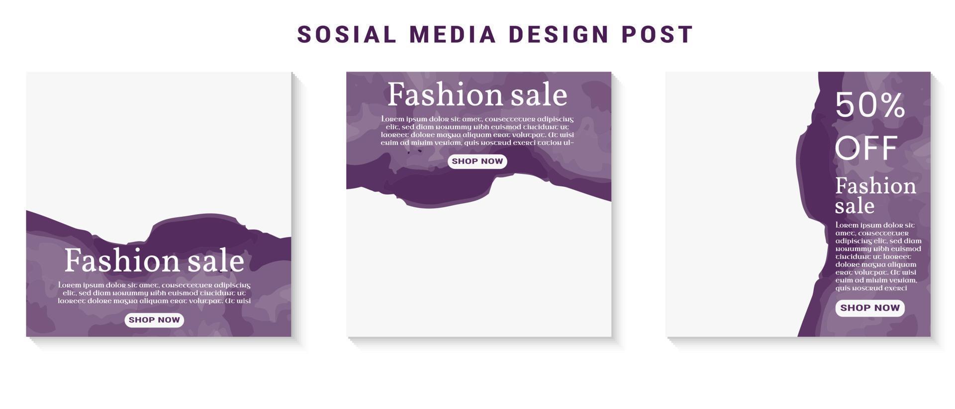 social media template post for promotion. template post for ads vector