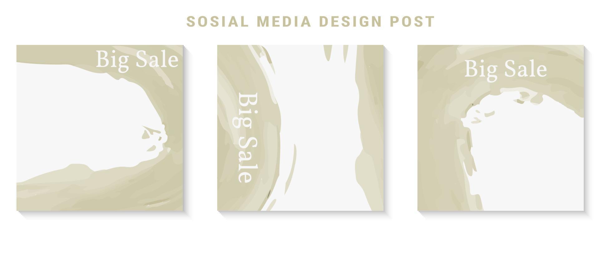 Social media post design template vector