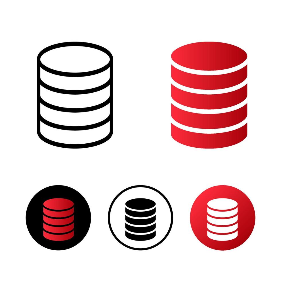 Abstract Database Icon Illustration vector