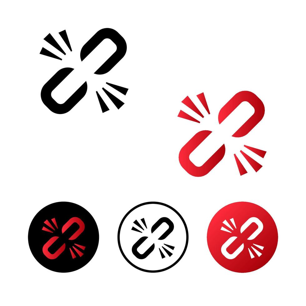 Broken Link Icon Illustration vector