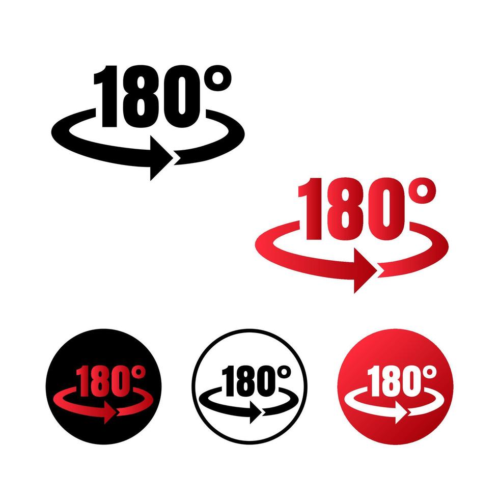180 Degree Rotate Icon Illustration vector