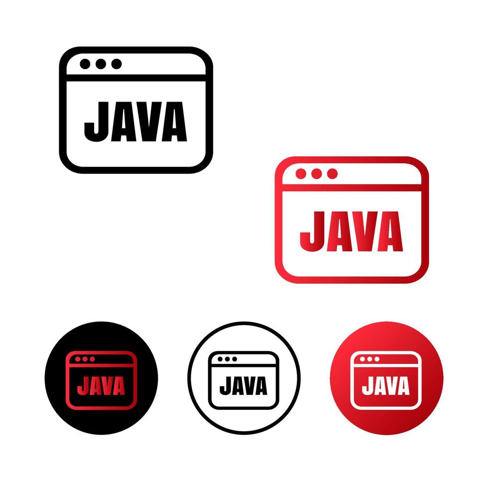 Ilustración de icono de código java vector