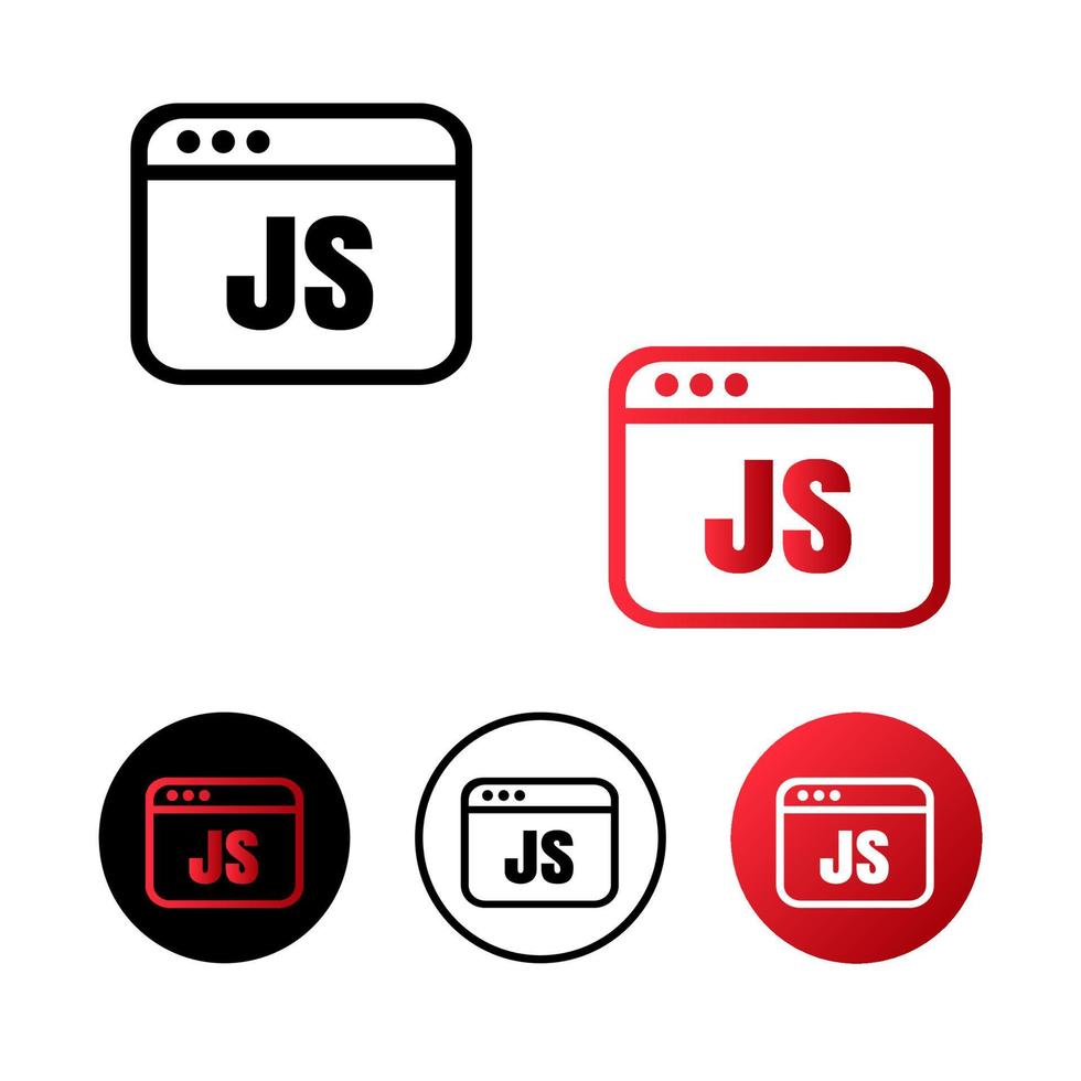 Ilustración de icono de código javascript vector