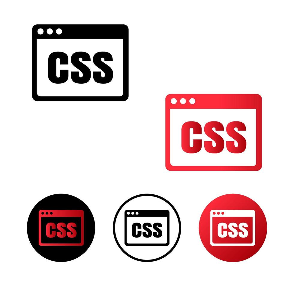 ilustración abstracta del icono de css vector