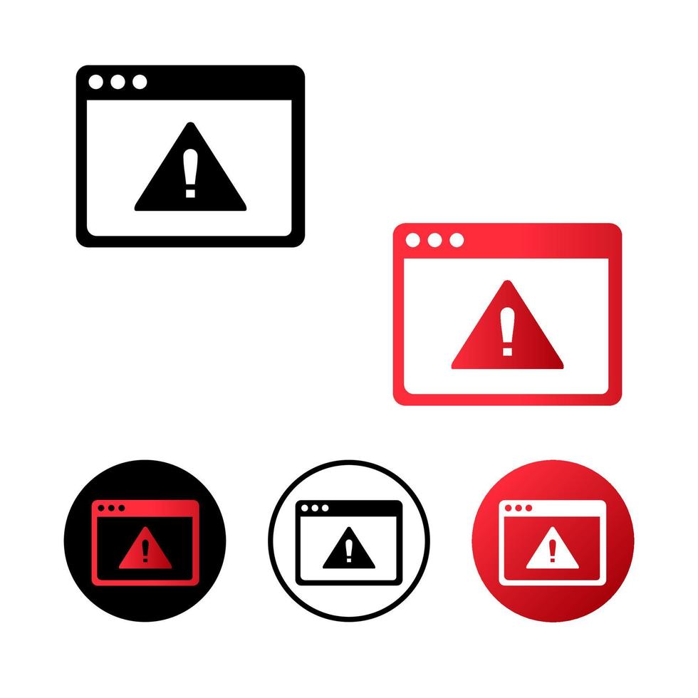 Browser Error Icon Illustration vector