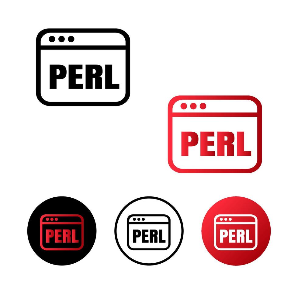 Perl Code Icon Illustration vector