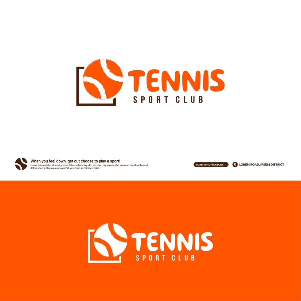 plantilla de diseño de logotipo de club de tenis, concepto de logotipo de torneos de tenis.identidad del equipo de tenis aislado sobre fondo blanco, ilustraciones de vectores de diseño de símbolo de deporte abstracto