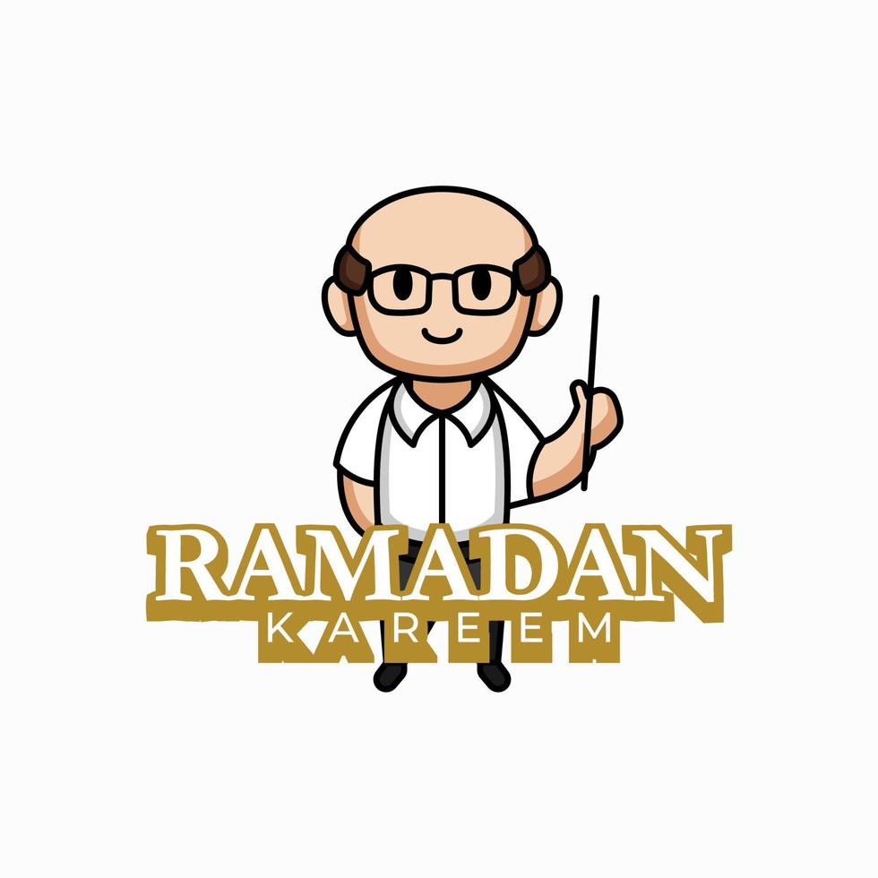 diseño de la mascota de ramadan kareem vector