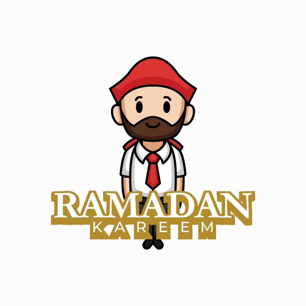 ramadan Kareem mascot design vector