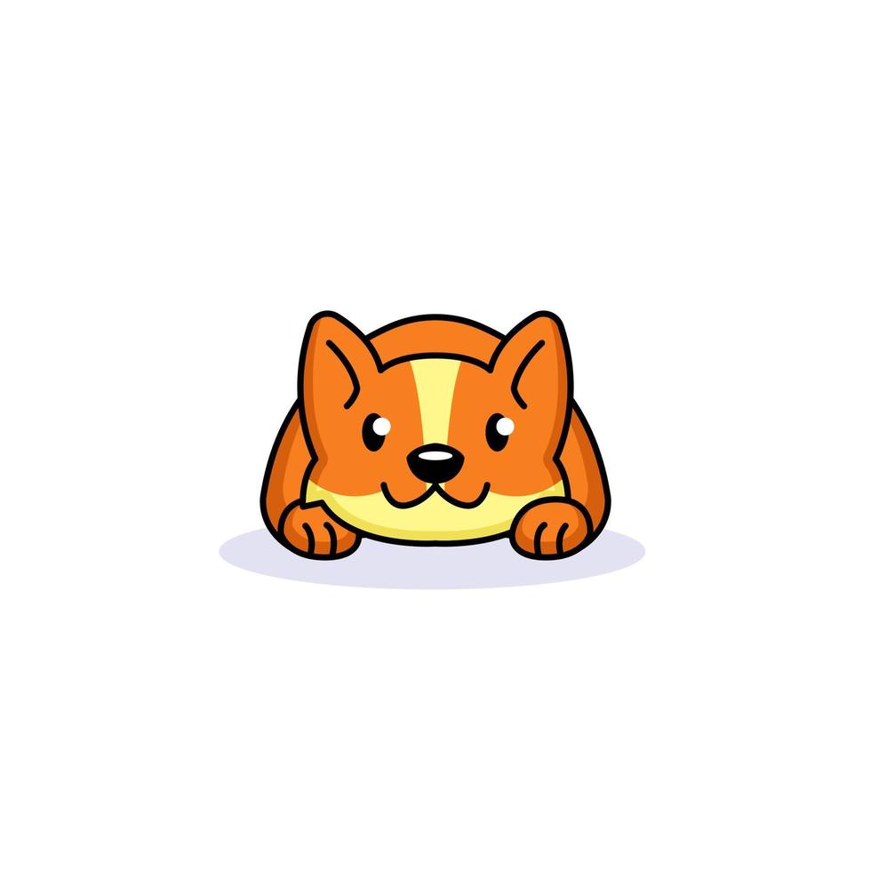 lindo perro corgi vector