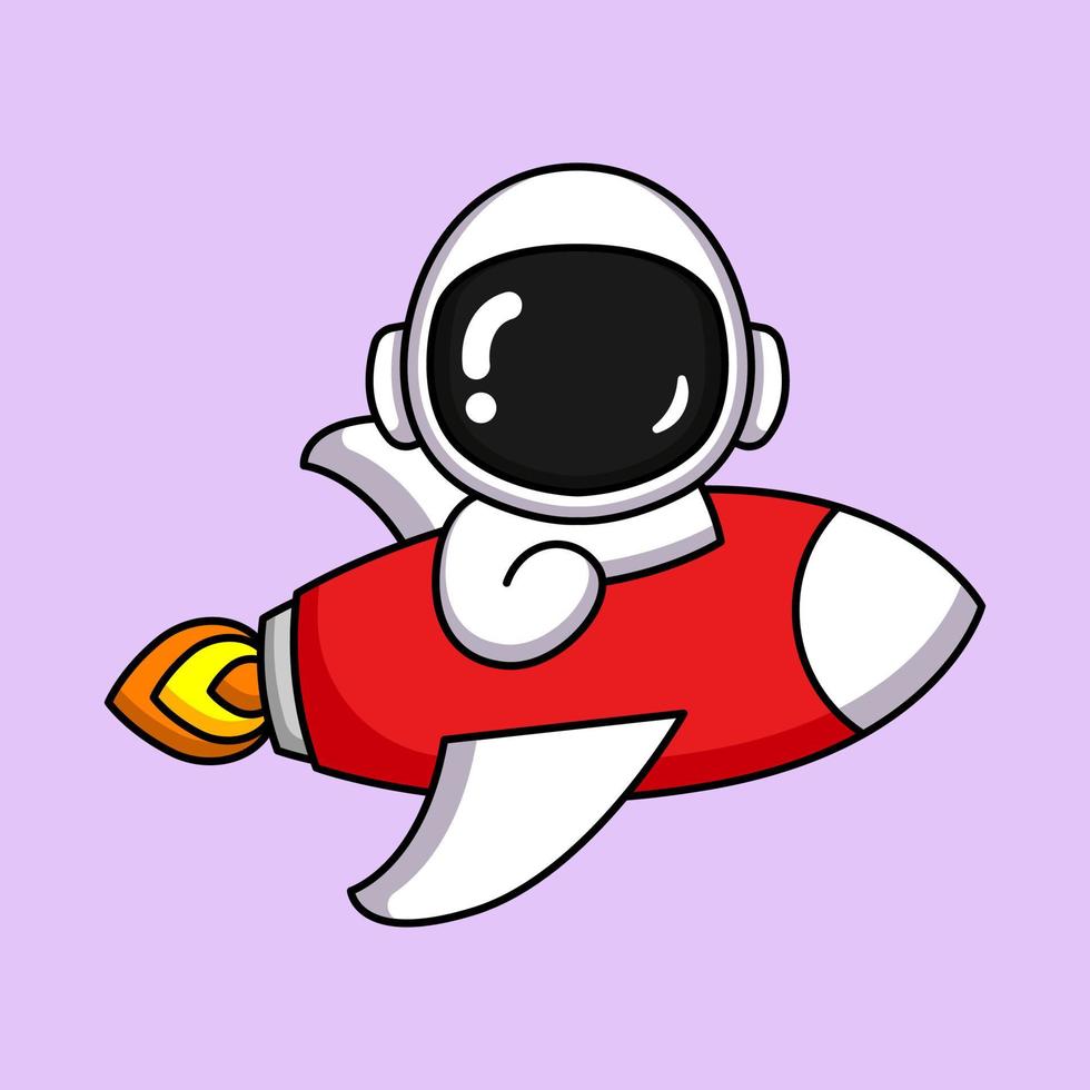 lindo niño astronauta vector