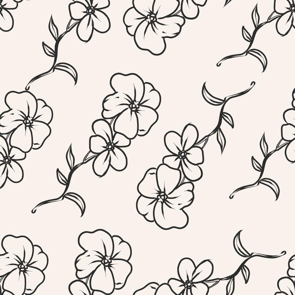 floral flower pattern background vector