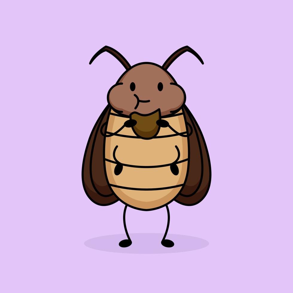 linda mascota cucaracha vector