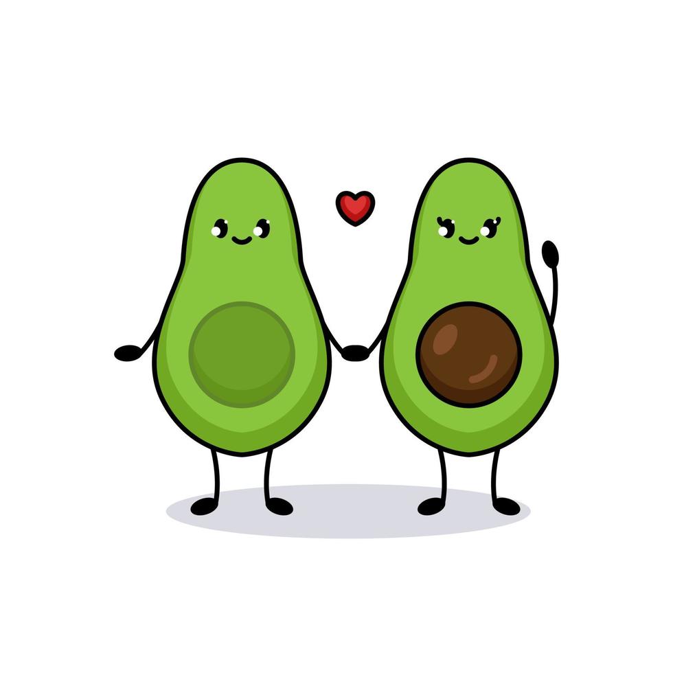 pareja de frutas san valentin vector