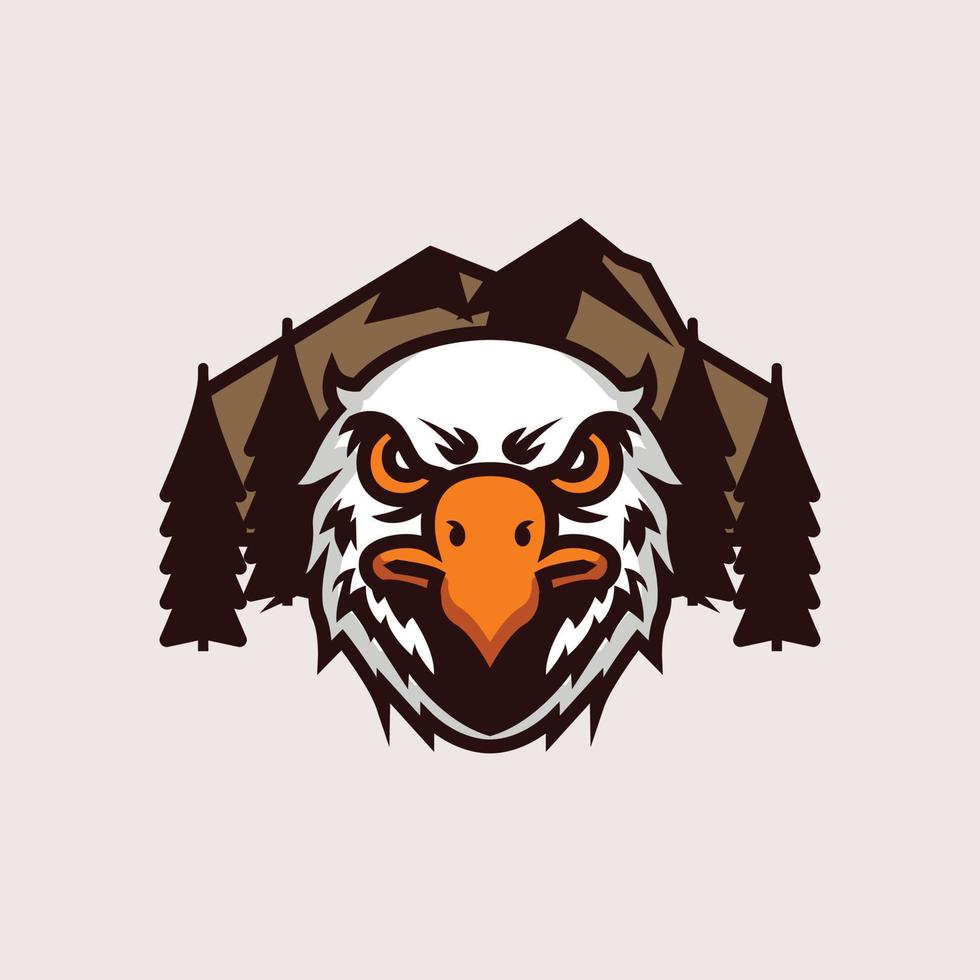 simple eagle logo design vector