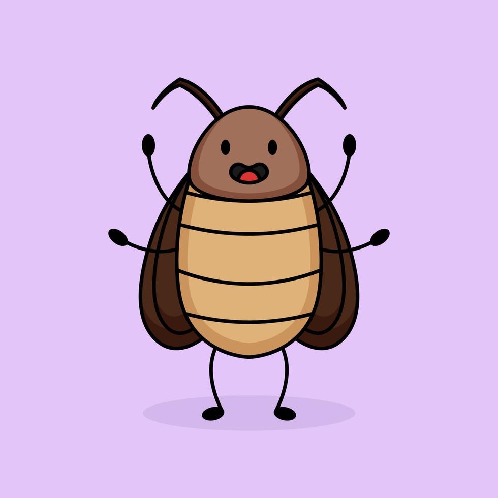 linda mascota cucaracha vector