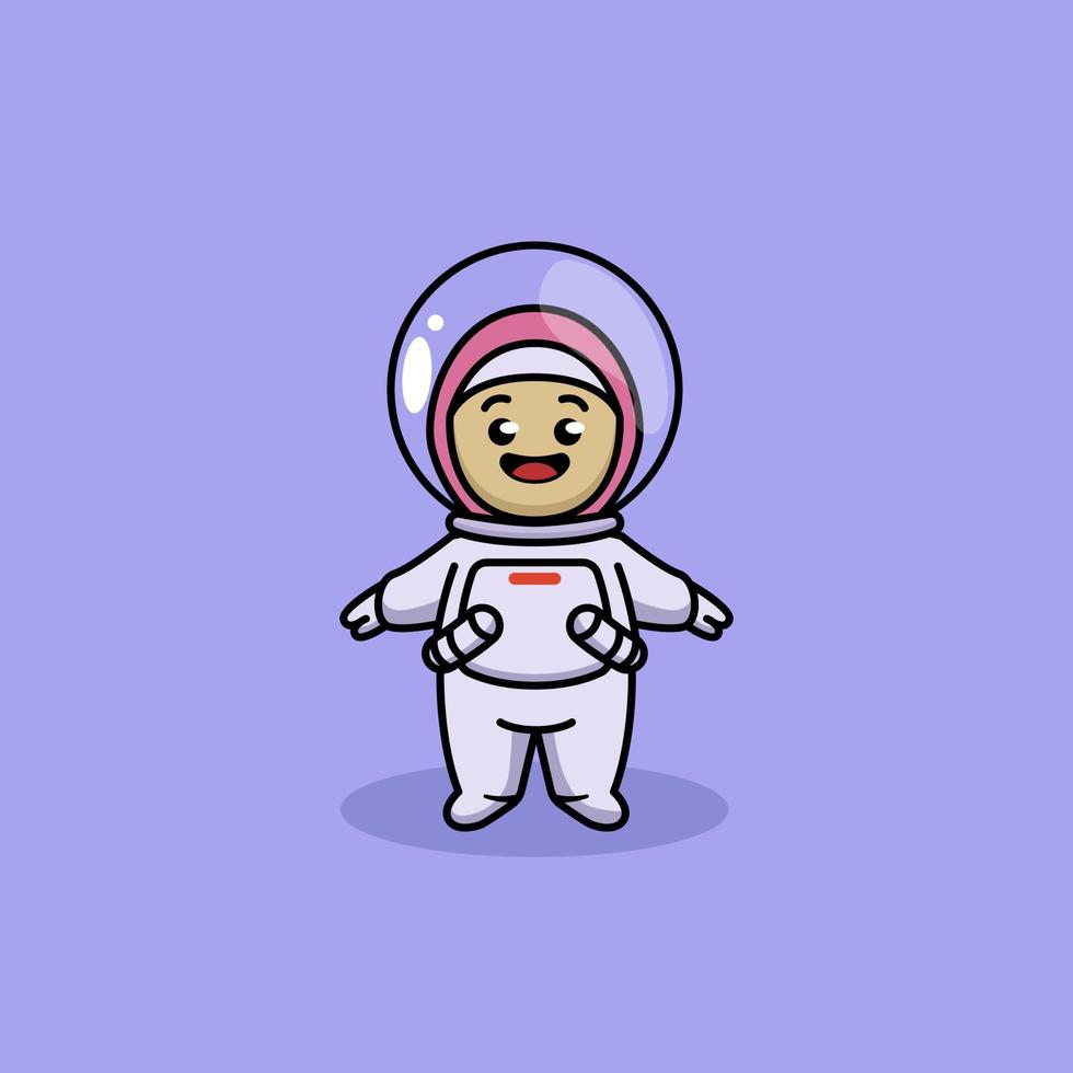 astronauta musulmana vector