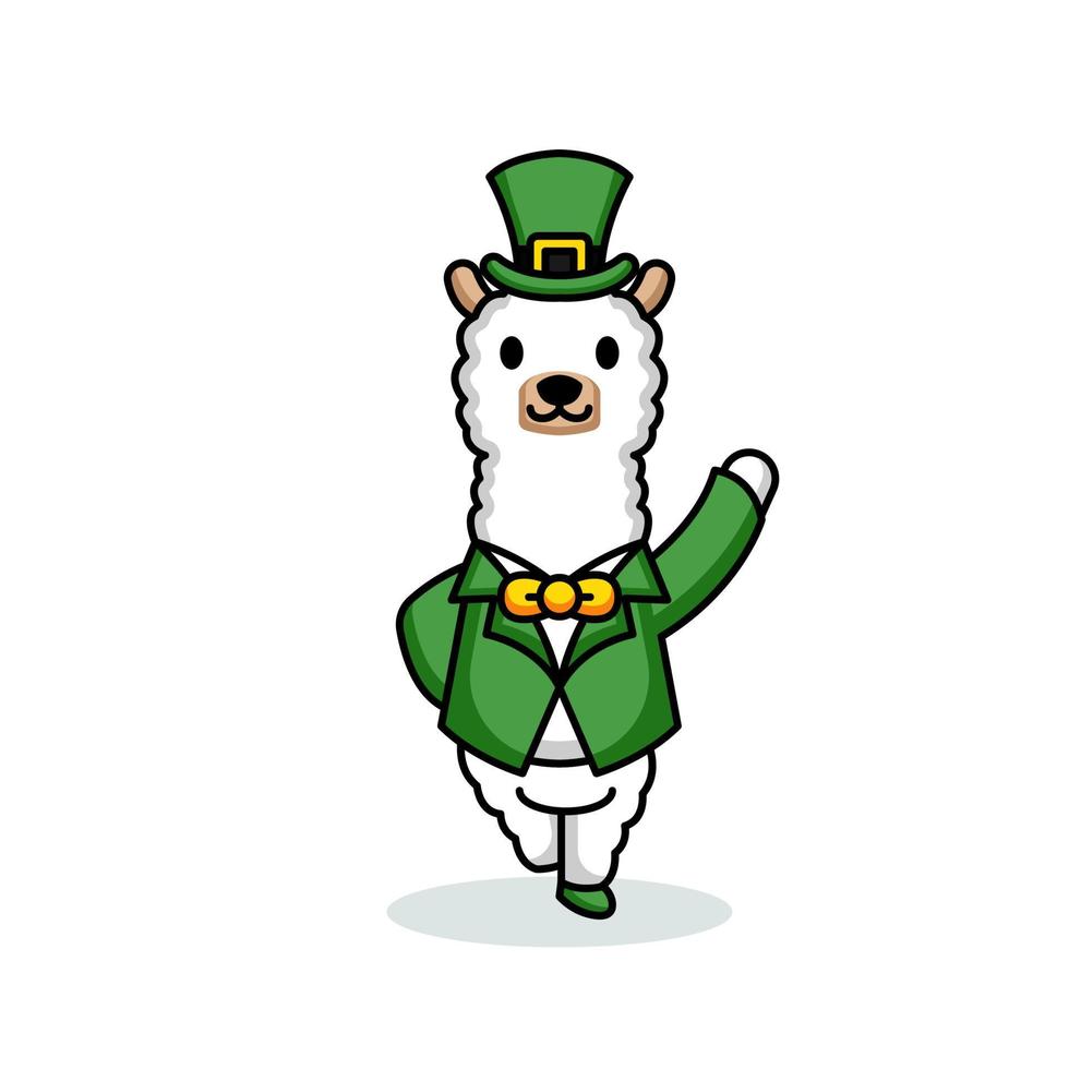 llama st. patrick day vector