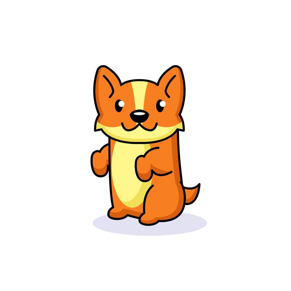 Cute corgi dog vector