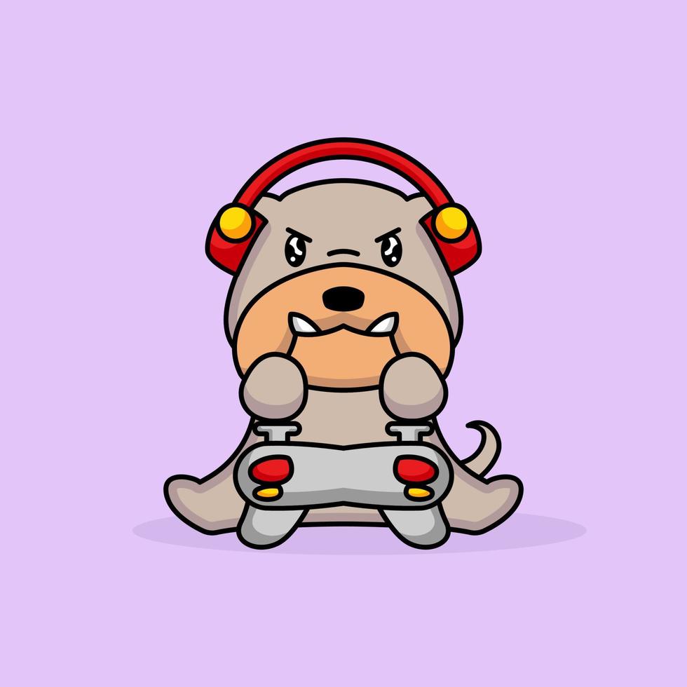 cute pug mascot vector