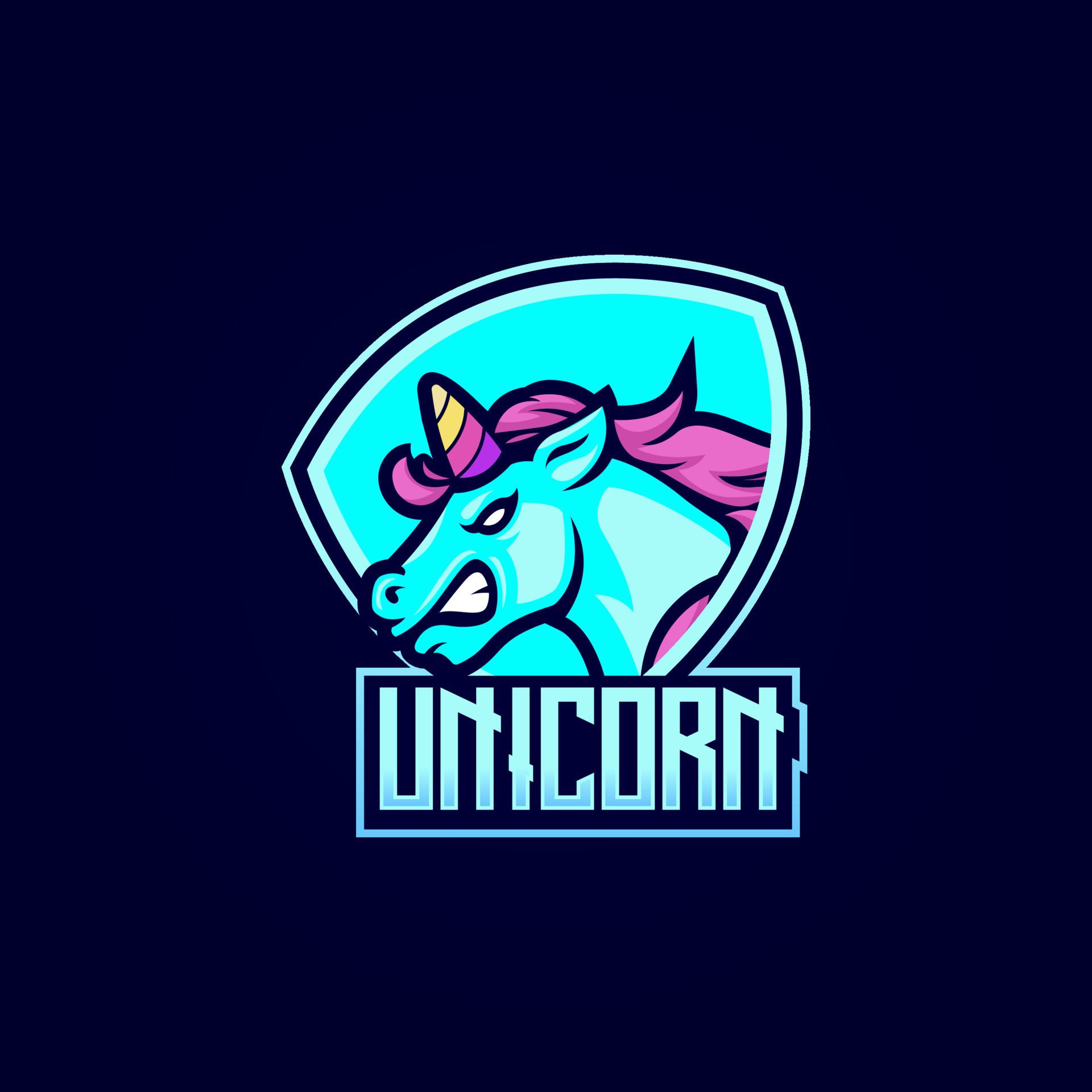 unicorn esport logo 5012161 Vector Art at Vecteezy