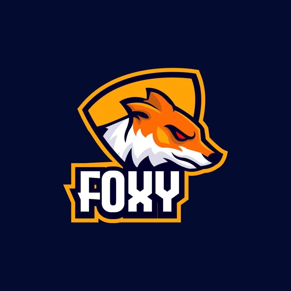 diseño de logo de esport fox vector