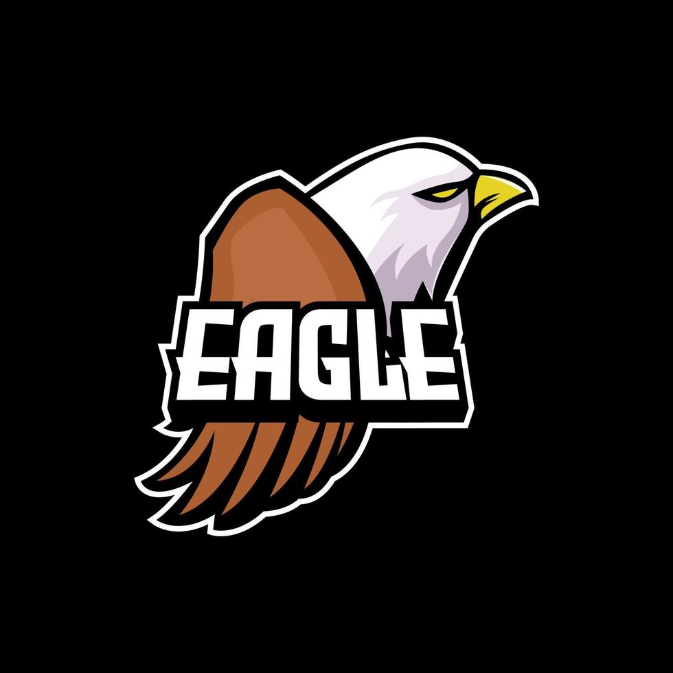 eagle esport logo template vector