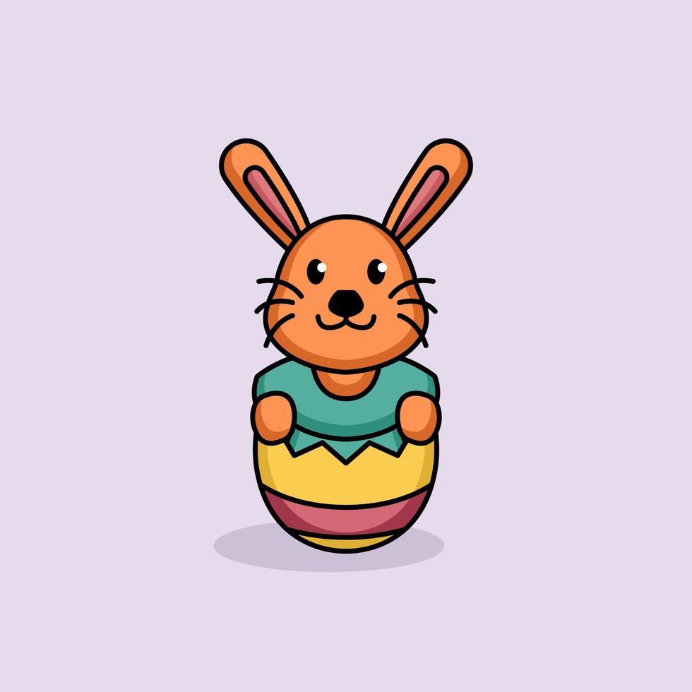 lindo conejito de pascua vector