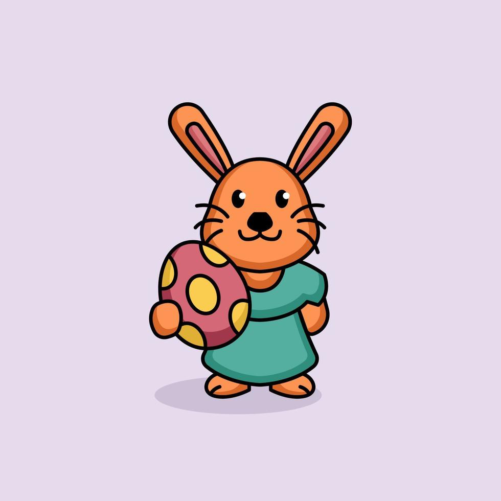 lindo conejito de pascua vector