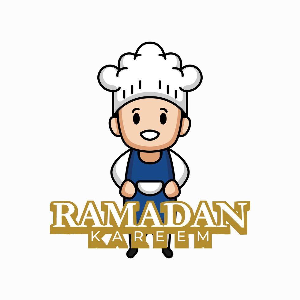 ramadan Kareem mascot design vector